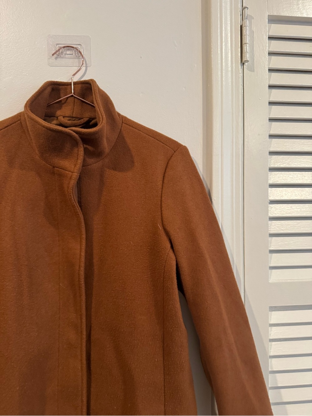 Old Navy Womens Soft Brushed Funnel Neck Coat medium tall - Picture 8 of 14